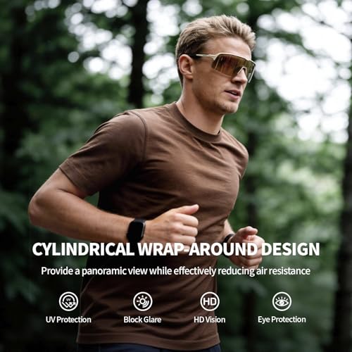 Image of BangLong XL 150MM Polarized Sport Sunglasses for Men Women UV400 Protection | TR90 Flexible Frame, TAC Scratch-Resistant Lens, 0.85oz Ultralight for Running Hiking Cycling Driving Baseball