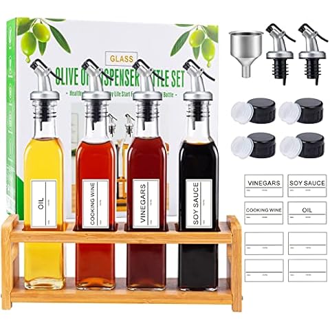 Dispensador de Aceite y Vinagre Nifogo 250ml 4pcs Cover