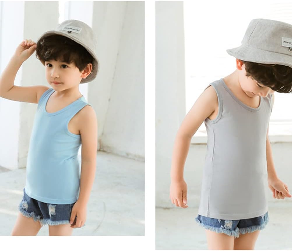 Toddler Boys Cotton Tank Tops 4-Pack Little Kids Comfy Undershirts fits 2-7 Years