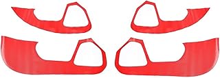 XENITE Manijas Interiores Pegatinas De Puerta Interior De Coche con Apariencia De Carbono, Pegatina Protectora Decorativa para Brújula 2017+ (Color : Rojo, Talla : 1 UK)