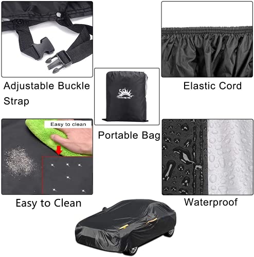 Image of UV Protection Car Cover Windproof Dustproof Scratch Resistant Outdoor Universal Full Car Covers (Fit SUV-Length ( 189-200 inch ))
