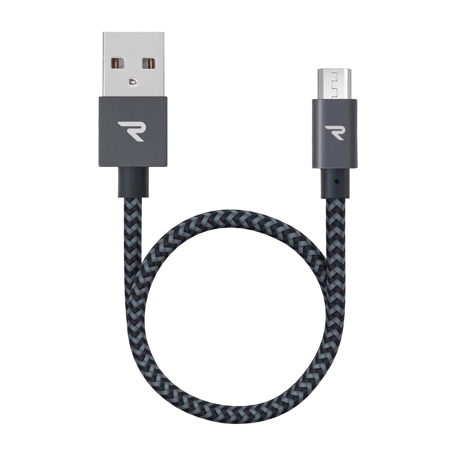 Amazon.co.jp: Rampow Micro USB ケーブル 短い 【20cm/黒/持ち運び