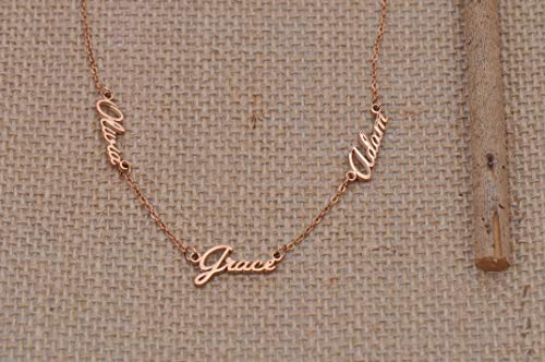 Personalized Name Necklace for Women 18K Gold Plated Custom Name Necklaces Customized Stainless Steel Pendant Jewelry Gifts for Mother Day Christmas Graduation3