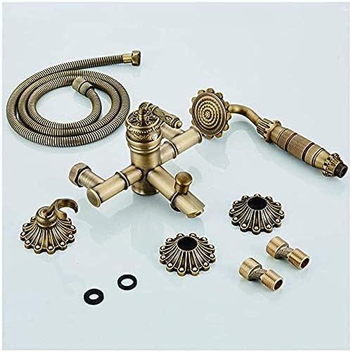Robinets de douche durables en cuivre antique avec douchette à main - 7