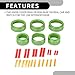 Partuto AC Air Conditioner Headlight Media Control Switch Knob Cover Ring - Car Interior Decal Trim - for Jeep Wrangler 2018-2023 Aluminum Alloy Green - 6 Pcs