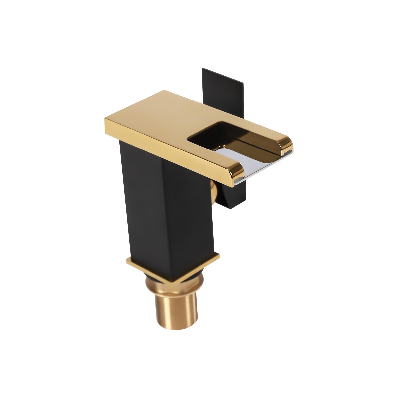 Rubinetto a LED a 3 colori, G1/2", a cascata in acciaio inox, con 2 tubi per bagno, cucina, docce