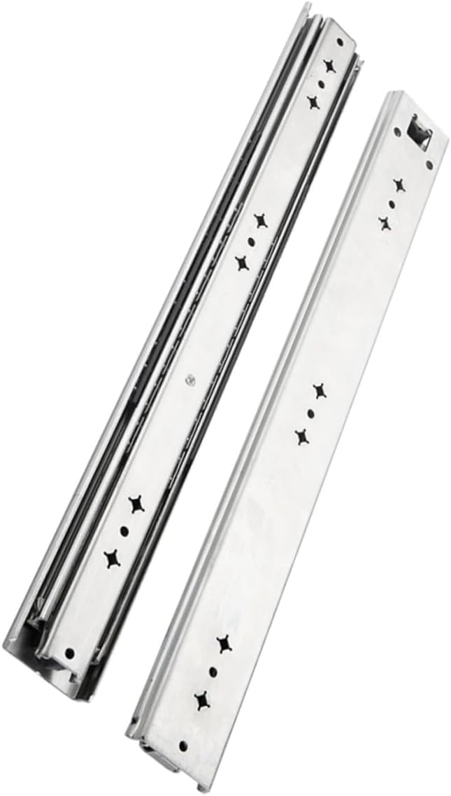 Luxshiny Heavy Duty Drawer Slides Full Extension Side Mount Cabinet Drawer Rails 14 Inch Telescopic Metal Ball Bearing Runners 250 Lb Load Capacity 2 Pieces