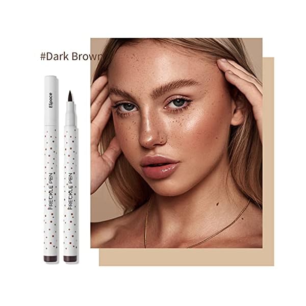 Marine Forest Freckle Pen 2 Colors Waterproof Long Lasting Quick Dry Small Spot Natural Like Face Freckle Makeup Pen, Dark Brown and Light Brown, Upgrade Design