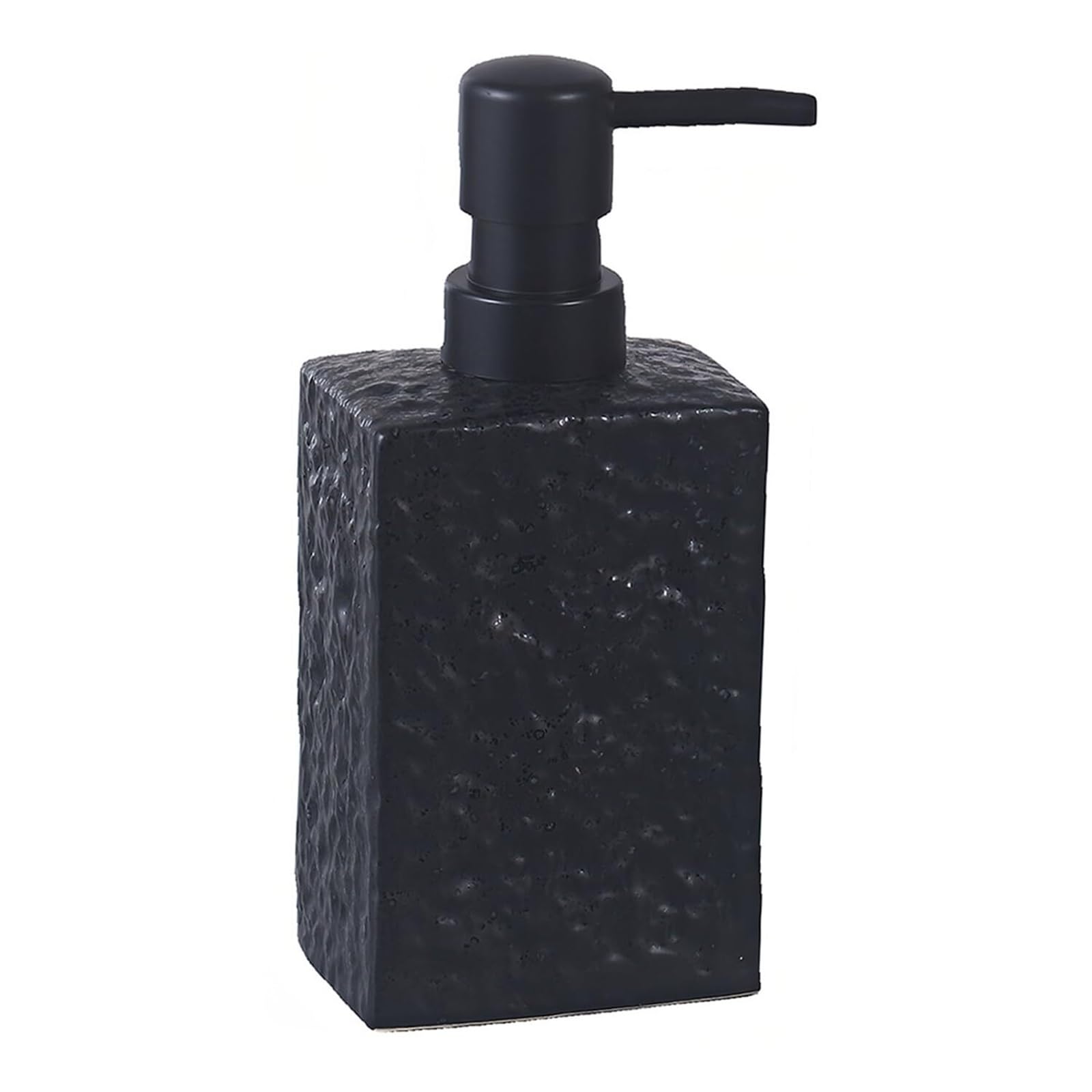 Yuue Black Empty Barthroom And Dish Minimalist Refillable Lotion Dish Soap Dispenser With Pump For Kitchen Decor For Counter(Black)