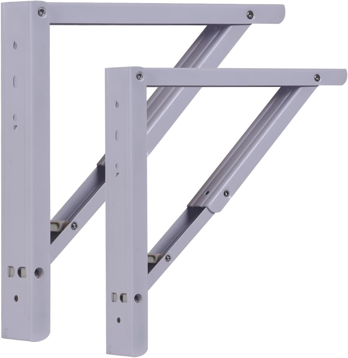 CompalFolding Shelf Brackets Foldable Brackets for DIY Folding Shelves or Tables, Shelf Brackets Collapsible, Bracket, Wall Brackets, Wall Angle Bracket, Folding Table Bracket (12 Inch Bracket)