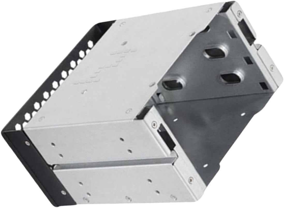 Triple Bay Hard Drive Cage for 3.5 Inch Drives Aluminum Alloy Mounting Bracket for PC Build and Storage Expansion