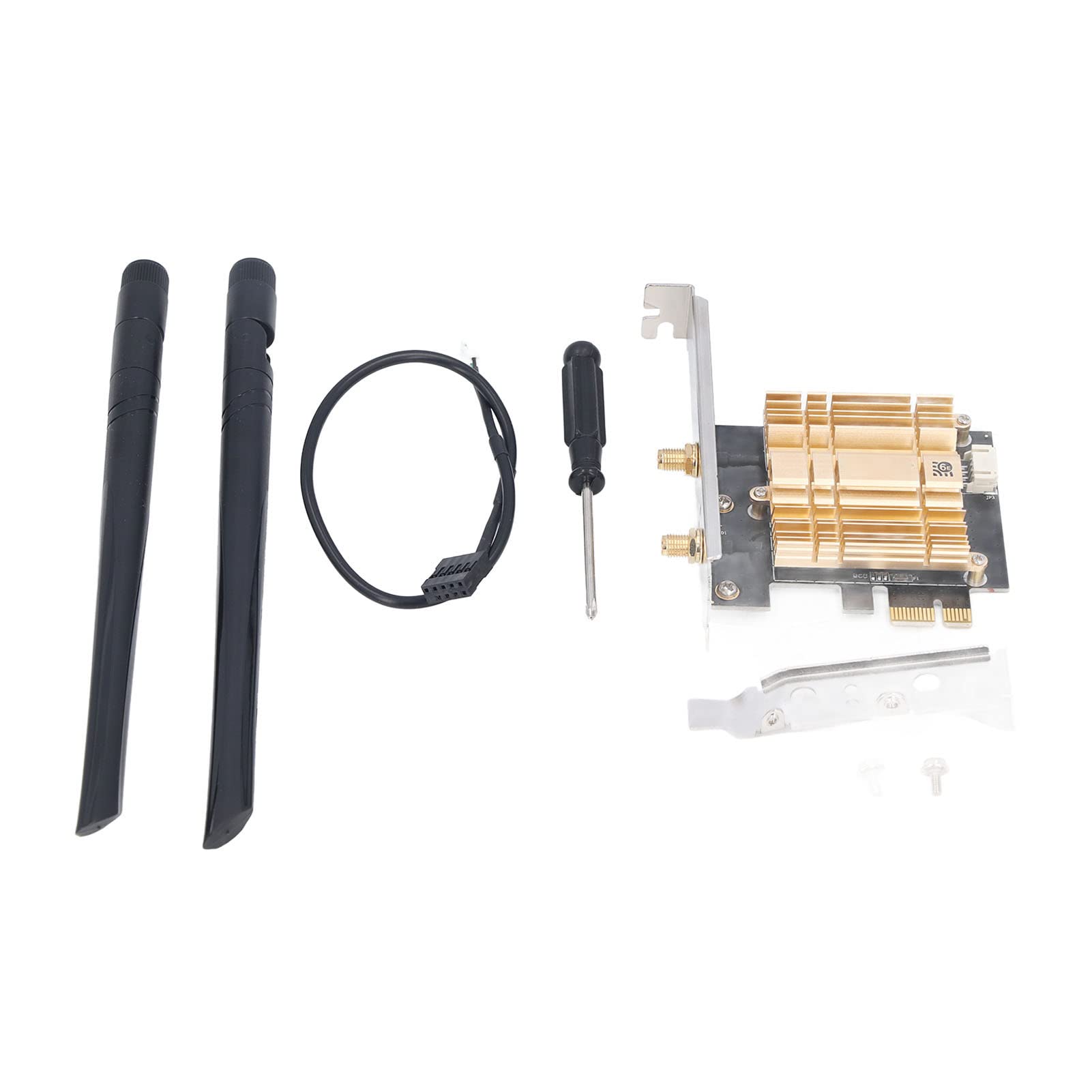 Adattatore Wireless PCI E, WIFI 6E 110 Canali, 2 Antenne 6Dbi ad Alto Guadagno, 2.4G 5.8G 6Ghz, PCI e WIFI BT 5.2, Chip Ax210 per Windows Adatto per Mouse Cuffie BT