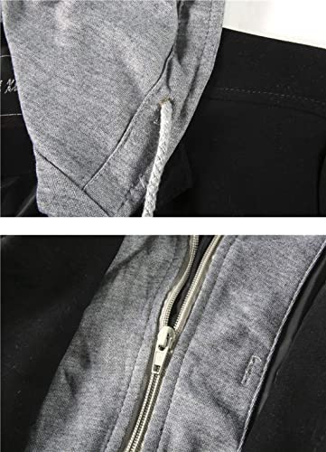 ebossy Man's Stylish Detachable Hooded Slim 2 Button Casual Blazer Jacket3