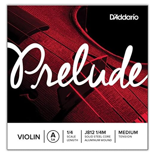 D'Addario Prelude 1/4 Scale Medium Tension Single A String for Violin