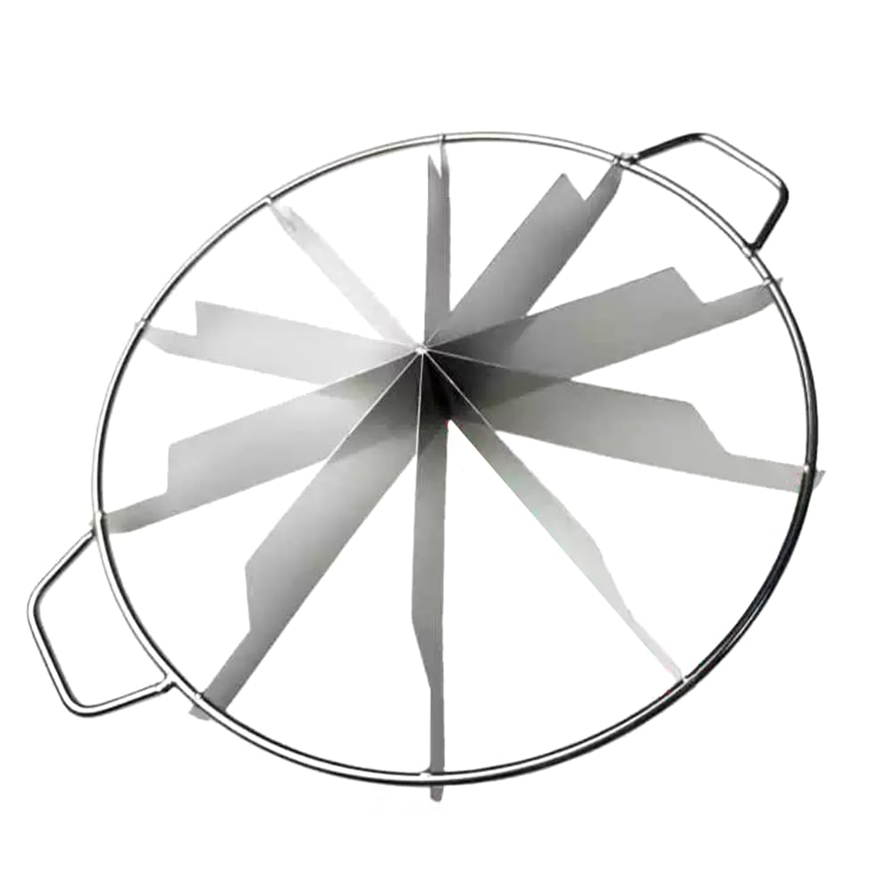 Hndhbfgrt Cake Cutter 10 Slices Stainless Steel Slicer for Pastry Portion Marker Pizza Pie Divider Kitchen Tool