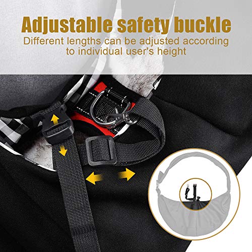 TOMKAS Small Dog Cat Carrier Sling Hands Free Pet Puppy Outdoor Travel Bag Tote Reversible(Black - Adjustable Strap for 3-10 lbs) - Thumbnail 7