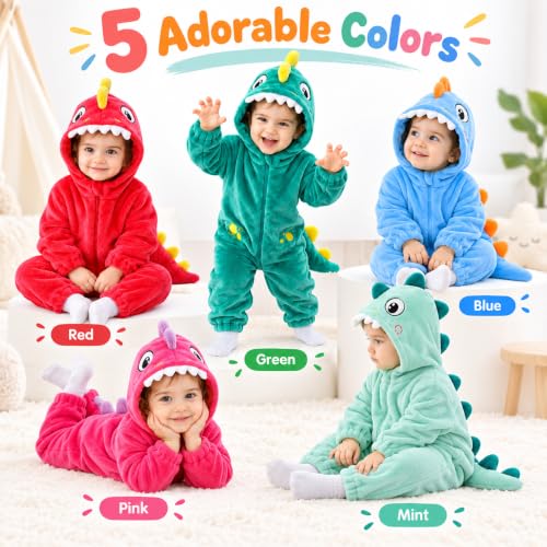Dinosaur Costume Kids Boys Girls Funny Toddler Rompers Baby Halloween Costumes Cute Cosplay Party Animal Outfits - image 4