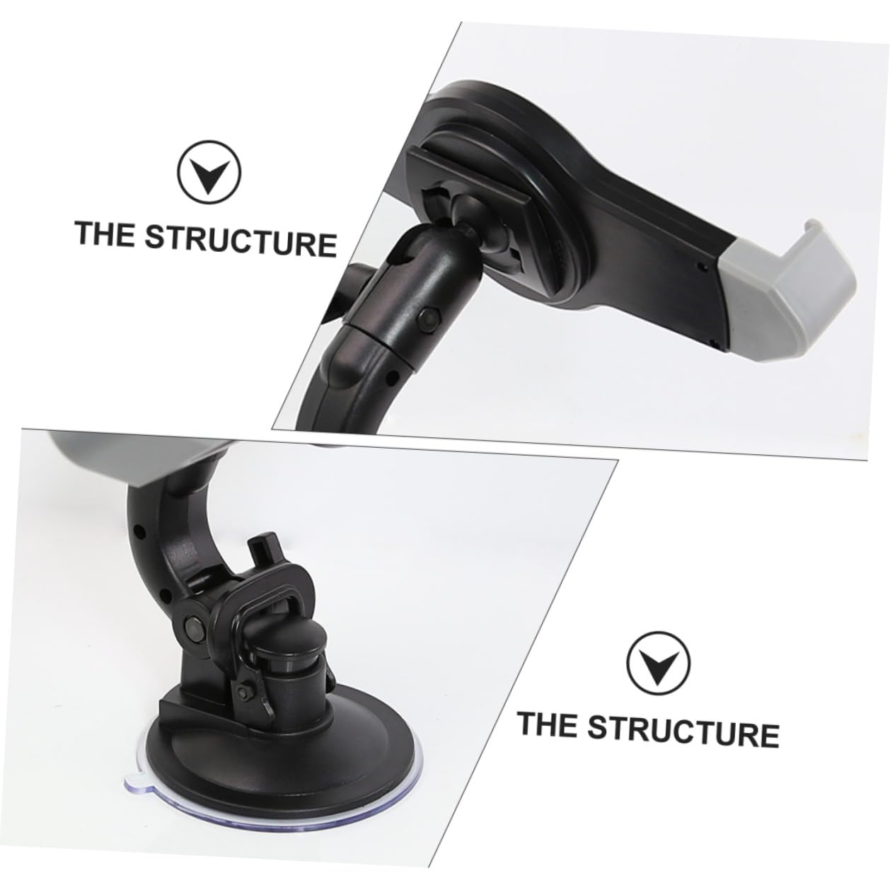 GALPADA Supporto Tablet Auto con Grande Braccio per Navigatori Montaggio Veicolare Stabile e Resistente Nero