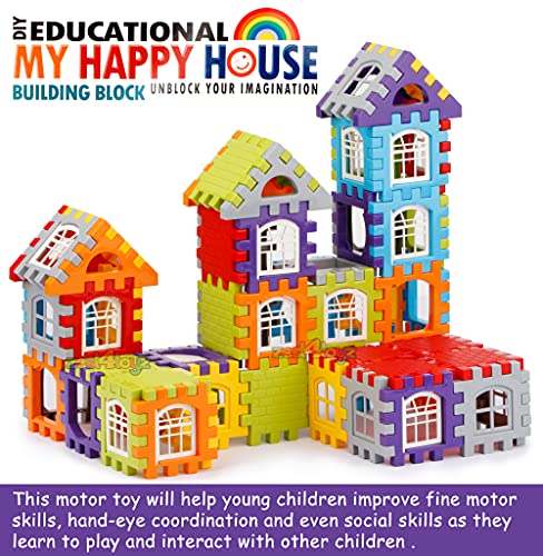 Image of Zest 4 Toyz Building Blocks Puzzle Set Early Learning Educational Construction Activity Game Toys for Kids Boys Girls (72 Pcs)