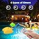 Editbar Solar Pool Beleuchtung Lichter - Aufblasbare Sternen-Wasserlampe mit Fernbedienung & Luftpumpe, 16 Farben, 4 Timer, 4 Modi, Solarbetrieben, IP68 Wasserdicht, für Pool, Garten, Party & Deko
