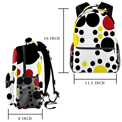 Mochila escolar diario para ir a clase o la cafetería bolsa de libros con lunares 2