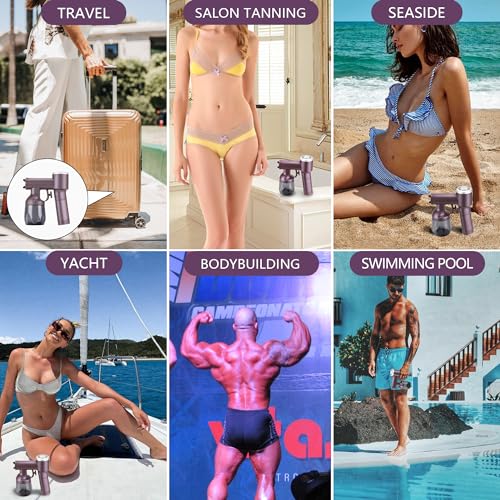Yoyair Portable Spray Tan Machine Mini Cordless Spray Tan Gun Rechargeable And Handheld Airbrush Tan Machine Self-Tanners For Home Spray Tan Travel Tan Diy Tan Salon Mobile Tan Self Tan Beach Tan thumb #2