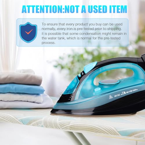 Bügeleisen, Dampfbügeleisen 2400W KabellosesBügeleisen Powersteam Ultra Keramik-Bügelsohle, Selbstreinigungs- & Sprühwasserfunktion, Tropfstopp, Dampfbügeleisen Automatische Abschaltung