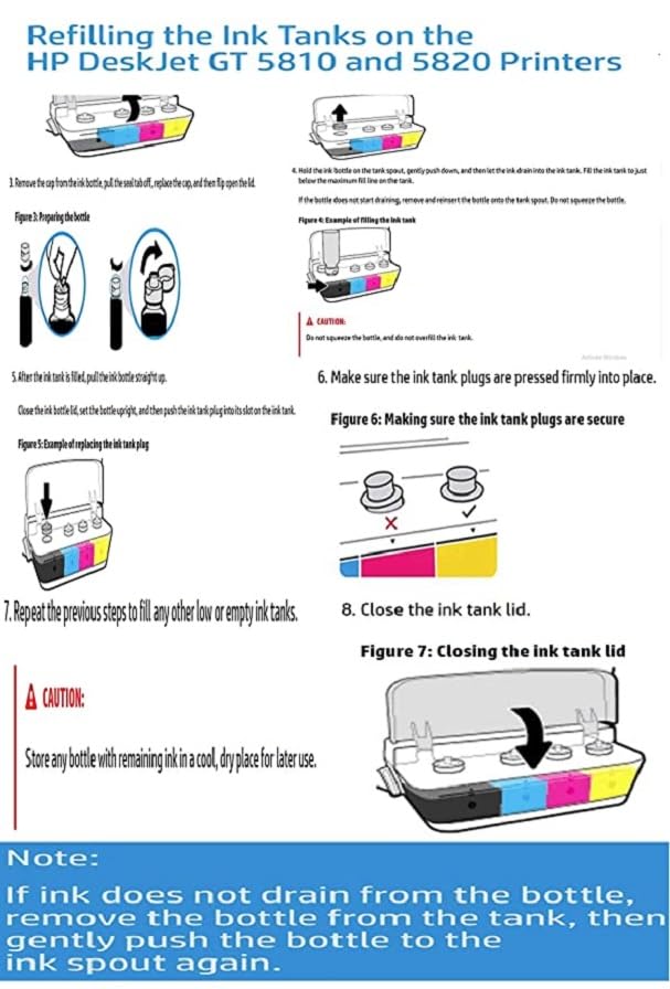 Tequo Refill Ink Compatible with Hp 310 315 319 410 415 419 5810 5820 5821 Inktank Printers (CYMB) Pack of 4 Black 90ml/Colour 70ml Each - Image 3