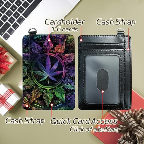 Image of Small Travel Wallets, Color Weeds Slim Minimalist Front Pocket Wallet with Wristlet, RFID Blocking PU Leather Credit Card Holder with ID Window Change Purse for Men Women
