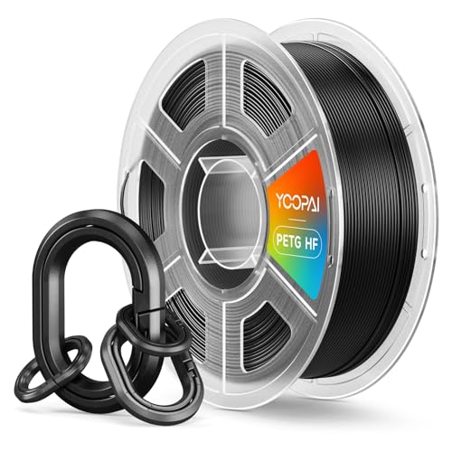 PETG HF Black 30-600mm/s Rapid Printing | Low Stringing High Toughness Odorless Smooth Flow 1KG (2.2lbs) High Speed 3D Printer Filament 1.75mm