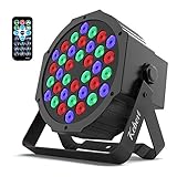 Kebert Par Lights, 36 Led DJ Stage Lights with Remote Control and DMX, 1W RGB Sound Actevated Stage
