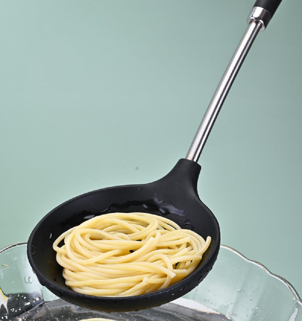Set di 6 spatole in silicone, resistenti al calore, senza BPA, lavabili in lavastoviglie, con cucchiaio scanalato, perfette per la cucina