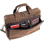 Leather briefcase 18 Inch Laptop Messenger Bags for Men and Women Best Office briefcase Satchel Bag - Image 4