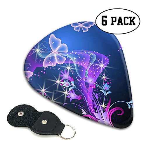 Purple Butterfly Lot de 6 médiators pour guitare acoustique, guitare électrique, basse, ukulélé – fins, moyens et épais - Les Beatles, Paul McCartney, John Lennon, RIngo Starr, George Harrison Purple Butterfly Lot de 6 médiators pour guitare acoustique, guitare électrique, basse, ukulélé - fins, moyens et épais – Image 3
