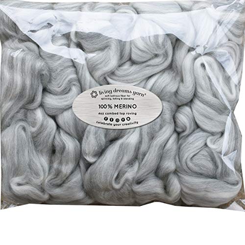 Up To 40% OFF Spinning Fiber - Felting Wool Super Soft Merino Combed Top Roving for Hand Spinning, Needle Felting, Wet Felting, Dryer Balls and Overdying. Natural White and Grey Flash Deals - 80% OFF Spinning Fiber - Felting Wool Super Soft Merino Combed Top Roving for Hand Spinning, Needle Felting, Wet Felting, Dryer Balls and Overdying. Natural White and Grey