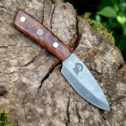 Handmade Damascus Hunting Knife with Sheath...