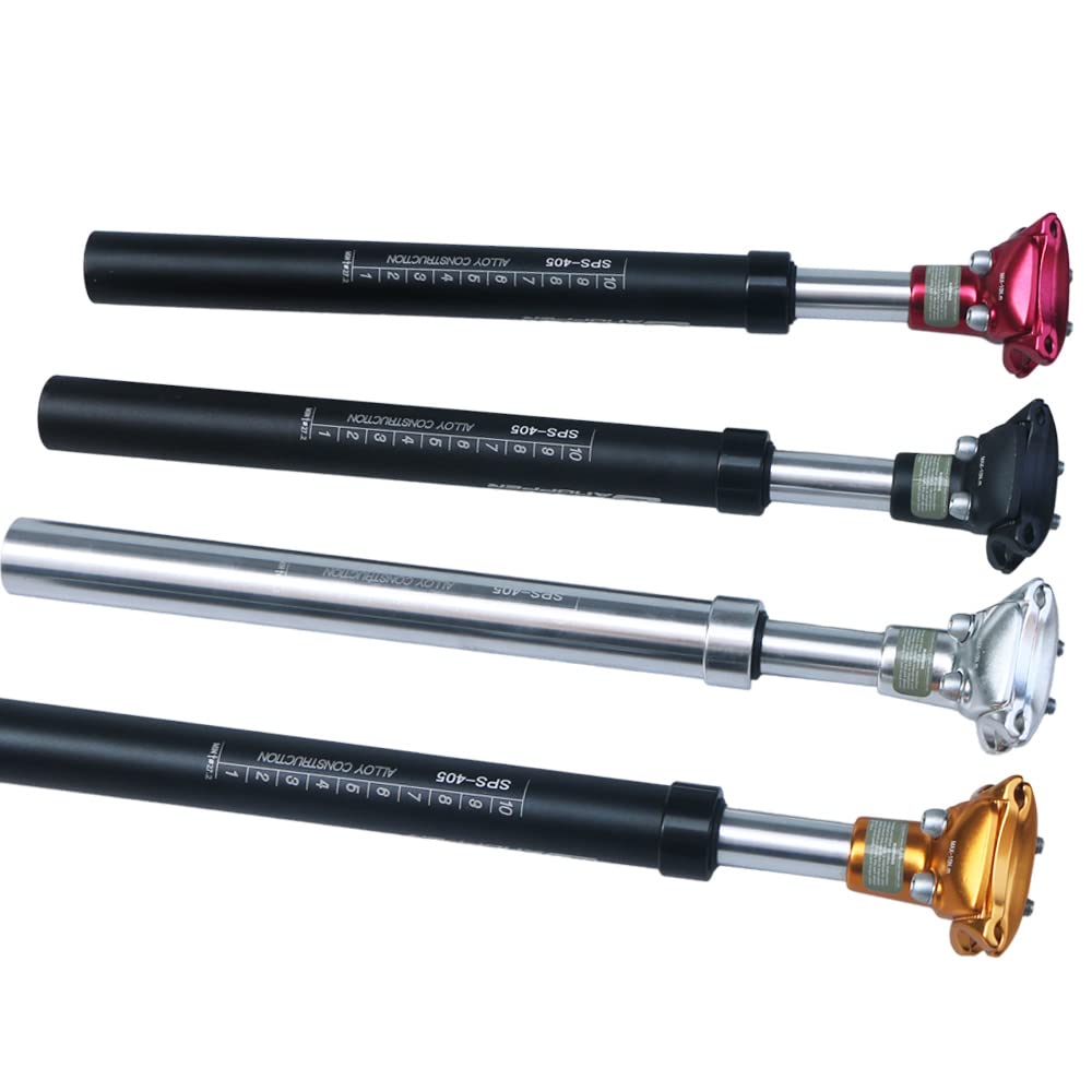 Reggisella Ammortizzato Per MTB E E-bike - 27.2/28.6 Mm, Sospensione A Molla, Alluminio