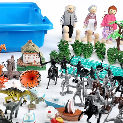 WinnerWhy Sand Tray Basic Portable Starter Kit Sandtray Portable Starter Kit Includes Tray, Sand, and 136 Miniatures