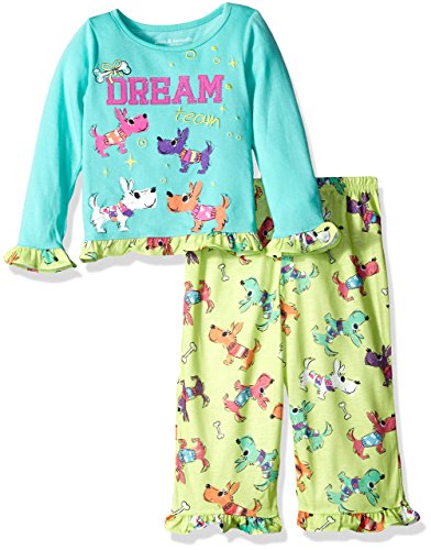 Peas & Carrots Girls' Toddler Long Sleeve Jersey Pajama Set4