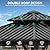 DWVO 10x10ft Hardtop Gazebo Double Roof with Nettings and Curtains, Heavy Duty Galvanized Steel Outdoor Vertical Stripes Roof for Patio, Backyard, Deck, Lawns, Brown