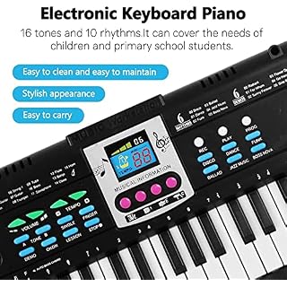 WKLIANGYUANPING Clavier de Piano 61keys Musique numérique Clavier électronique Clavier électrique Piano Piano Piano… - Les Beatles, Paul McCartney, John Lennon, RIngo Starr, George Harrison WKLIANGYUANPING Clavier de Piano 61keys Musique numérique Clavier électronique Clavier électrique Piano Piano Piano… – Image 7
