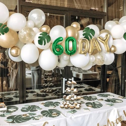 Image of TONIFUL Number Balloon 16 Inch 10 Pcs Green 0-9 Birthday Number Balloons