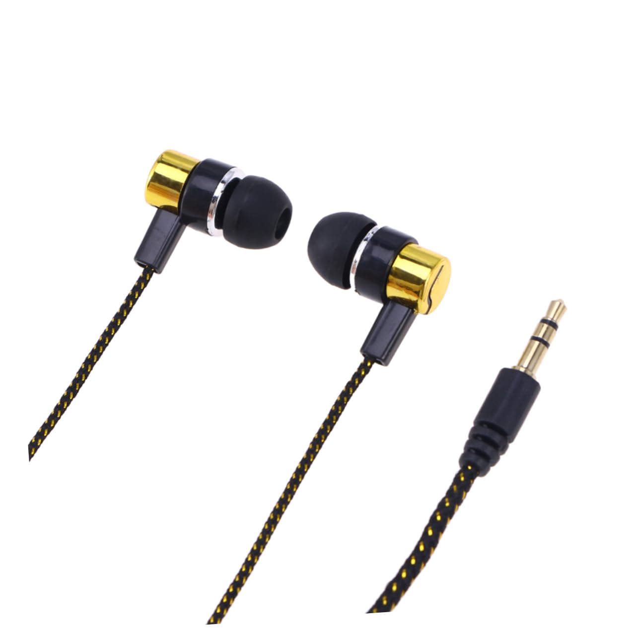 Wired Heavy Bass Earbuds for Music Lovers in-Ear Headphones with 3 5mm Plug Tangle-Free Cloth Cord Noise-Isolating Design