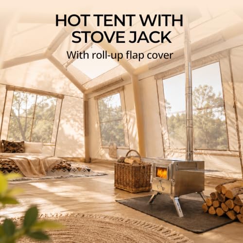 Carpa Inflable de 2 Habitaciones FICISOG para 8 Personas, Impermeable, Montaje Rápido, Tela Oxford 420D, Resistente UV y Al Agua miniatura 4