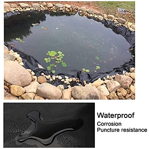 Warooma Pond Liner Black Garden Pond Liner Pvc, Pond Liner Garden Pool Membrane, For Garden Pond Strength, Uv-Resistant, Tear-Proof Environmentally Friendly #TOP2