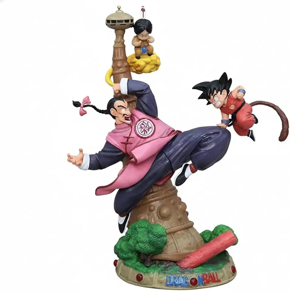 KOORICHH Goku vs Tao Pai Pai Action Figure | Dragon Ball Anime PVC Collectible Showpiece | Desk Decor & Gift