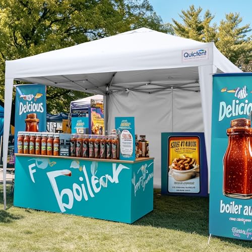 Quictent 10x10 Pop Up Canopy Tent with 1 Sidewall Removable, Instant Setup Gazebo for 1 Person, Portable, Compact & UV Protection, Ideal for Commercial, Camping, Beach, Parties, and Outdoor Events