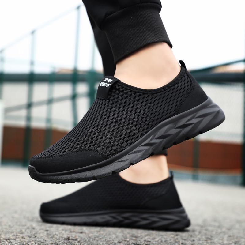 Men's Slip-on Mesh Sneakers - Casual Athletic Running - Comfy and Breathable Walking Shoes4