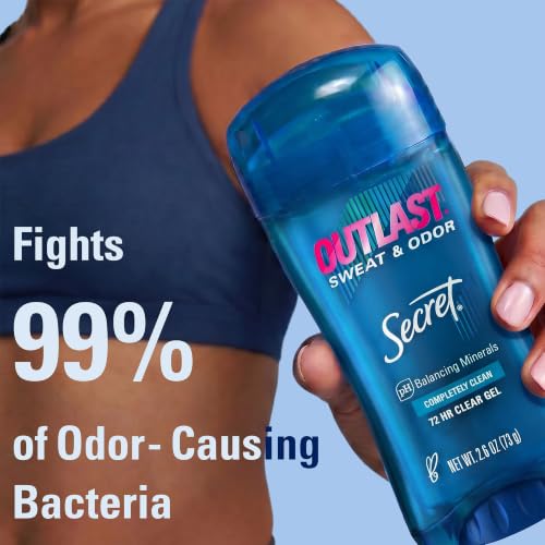 Image of Secret Outlast Completely Clean Scent Women's Clear Gel Antiperspirant & Deodorant 2.6 oz