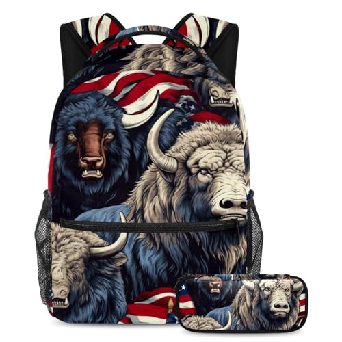 Sac à dos animaux du drapeau américain pour alléger le transport des fournitures